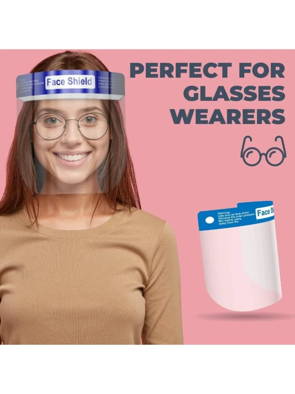 Clear Plastic Face Shields - Anti-Fog, Lightweight, Reusable Visor for Adults